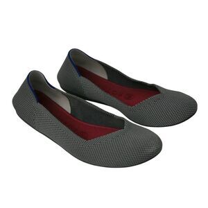 Rothy's Sz 7 The Flat Gray Dotted Shoes Women's Flats Comfort Preppy Office